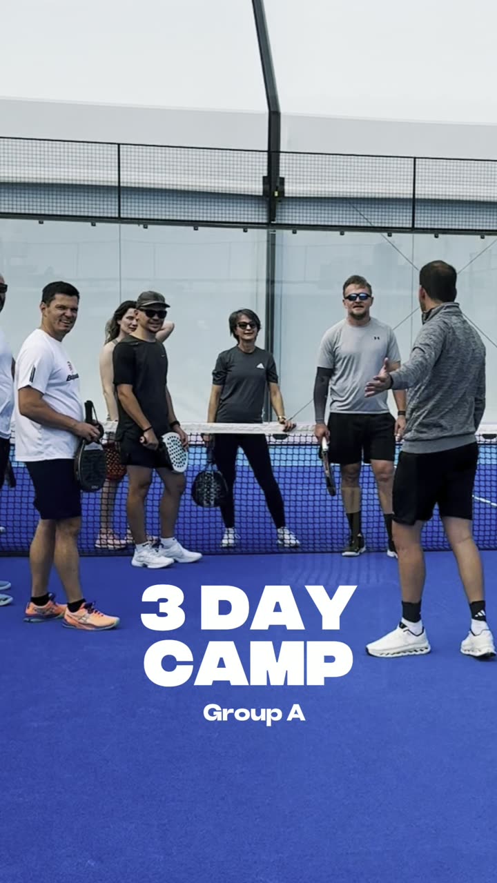 Padel Camp participants meeting on court — video preview