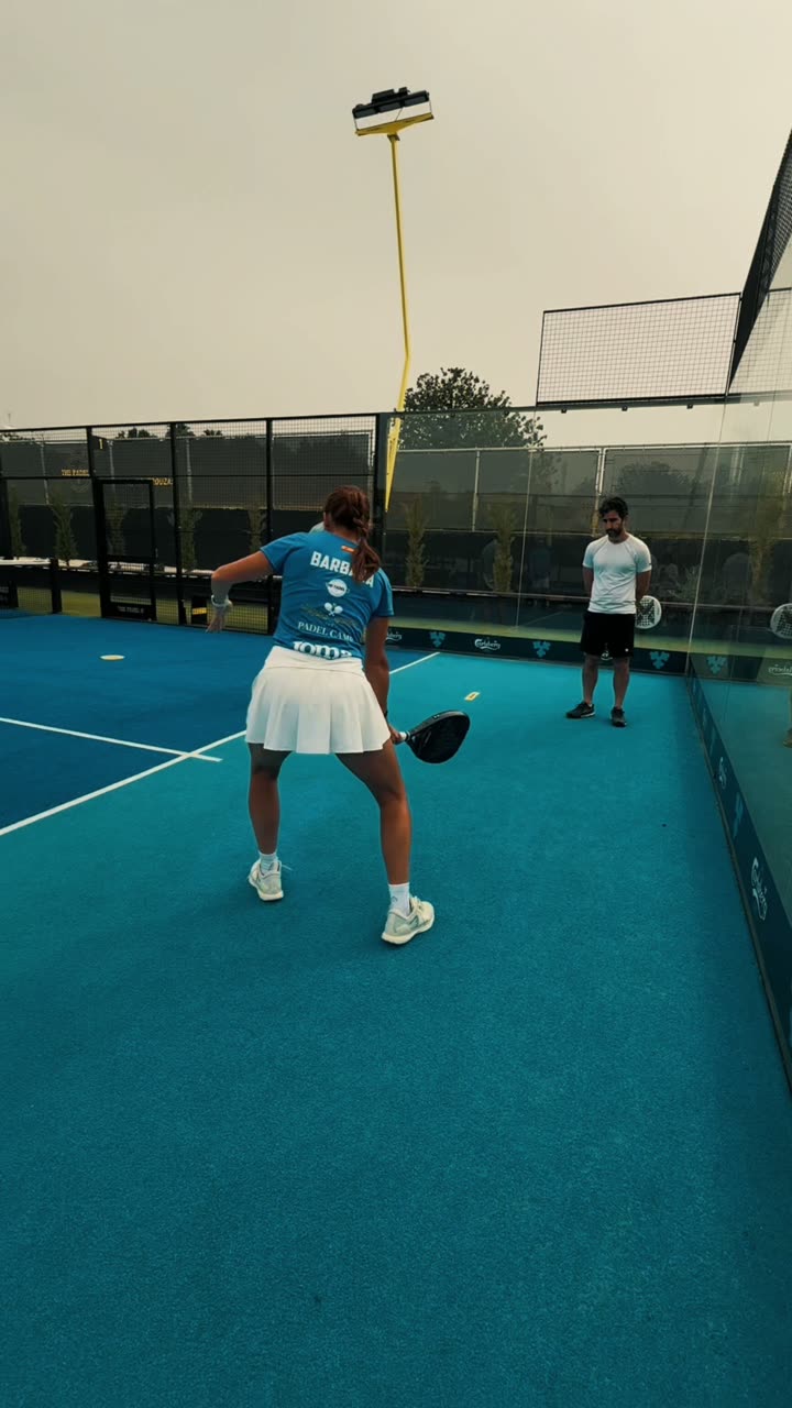 Coach Barbara Sala in action during a padel match — video preview